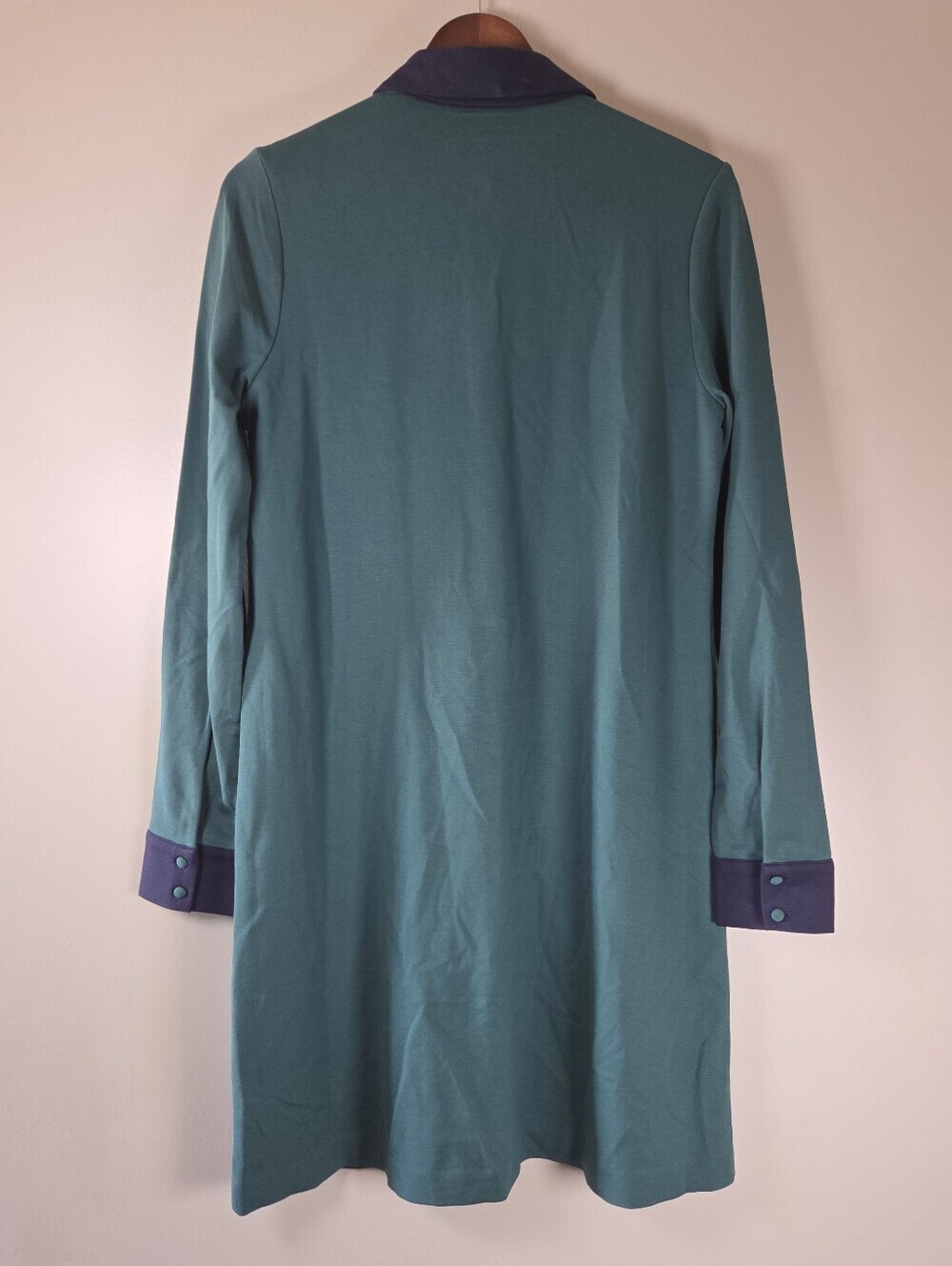 NWT Boden Georgina Ponte T-Shirt Mini Dress Green Blue Sz 8 Casual Boho Feminine - Picture 12 of 14